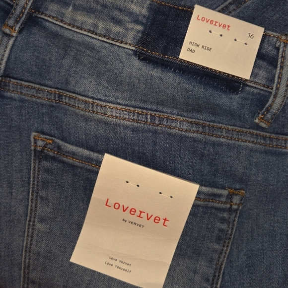 Lovervet by Vervet NWTs High Rise Dad Denim Jeans | - Picture 6 of 7